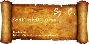 Szánthó Olga névjegykártya
